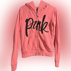 Neon pink VS PINK zip-up hoodie